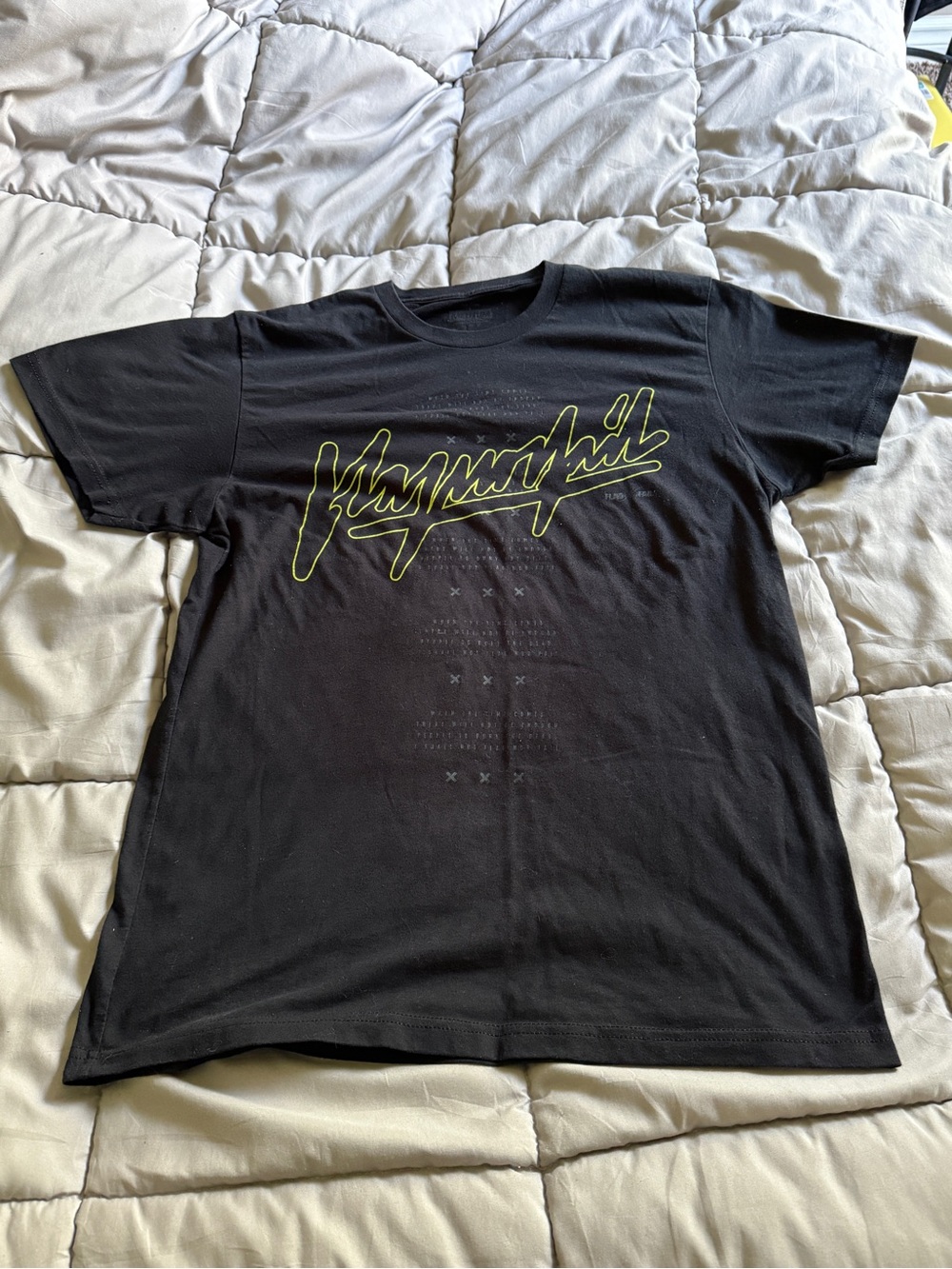 Flag Nor Fail, rare, Yellow Script Logo. Rob Bailey lyrics! Medium - Picture 2 of 3